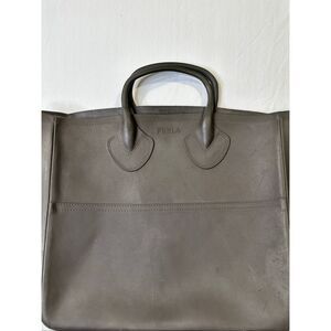Furla Rubber Top Handle Olive Green Bag
